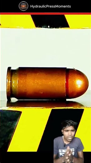 hydraulic press vs bullet 😱 #experiment #shorts