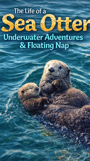 The life of a little sea otter underwater adventures & floating naps