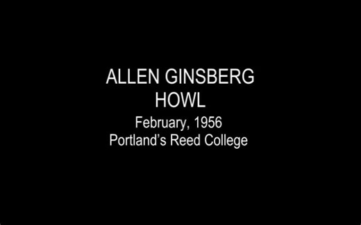 "Howl" read by Allen Ginsberg, 1975