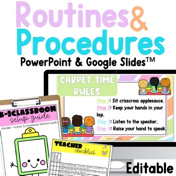 Back to School Routines and Procedures Google Slides & PowerPoint Kindergarten