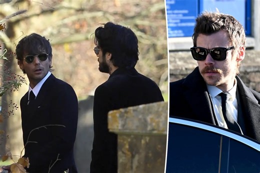 One Direction members reunite at Liam Payne’s funeral with friends and family