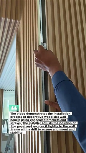 Smart Hidden Bracket Installation for Wood Slat Wall Panels | Modern Interior Trick