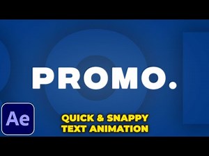 Snappy Text Animation Tutorial in After Effects | Typography Tutorial