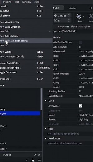 ROBLOX - How to show Wireframe in 2026 #wireframerendering #wireframe #robloxstudio