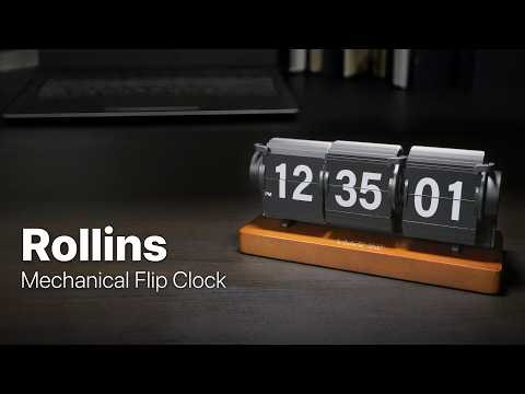 Rollins Mechanical Flip Clock - Black
