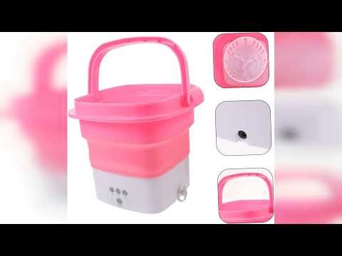 Review: Portable Mini Folding Washing Machine Timer Touch Screen Compact Washer for Travel Cam...