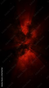 Vertical Red Volume Light Smoke 4K Loop features animated smoke with red volume lights shining through smoke with floating particles in a vertical ratio loop.