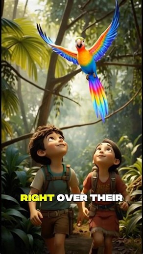 What’s Hiding in the Rainforest? 🌿🦜 | Max & Mia’s First Adventure #shorts #kidslearning #kidsstories