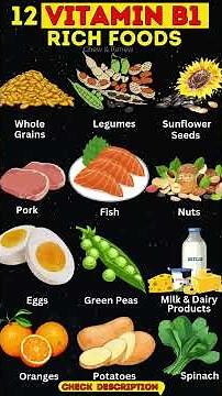 12 Vitamin B1 Rich Foods You NEED for Energy, Brain Power & Nerve Health! |#VitaminB1