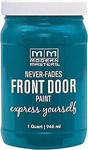 Modern Masters 296681 Front Door Paint, Quart, Satin Tranquil