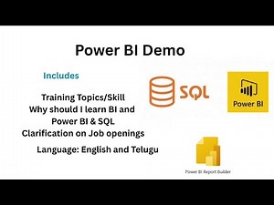 Power BI Demo | Why should I learn SQL and Power BI | Training in English & Telugu