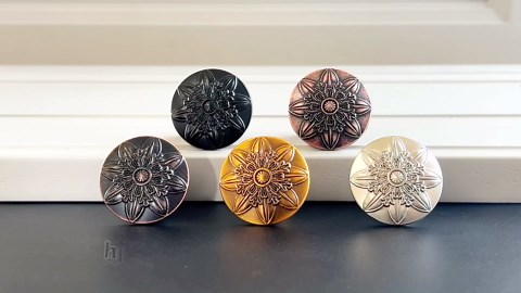 16 Pack Black Cabinet Hardware Knobs,1.4" Round Matte Black Kitchen Handles for Cabinets and Drawers Drawer Pulls and Knobs