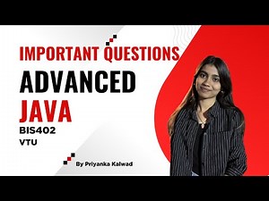 Advanced Java BIS402 Important Questions for 4th sem Students #vtu #2022scheme #advancedjava