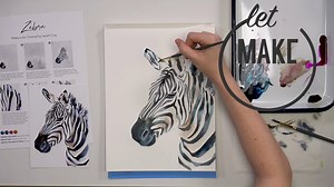 52K views · 144 reactions | What's black and white and wet all over? A watercolor Zebra! 煉 Show off your stripes in Sarah's newest watercolor tutorial  Click on the link to watch the tutorial ---> https://bit.ly/3kWDKWp | Let's Make Art | Facebook