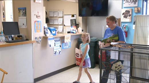 Birthday donation at the Enid SPCA A young girl named Emry made a donation for her birthday, asking her friends and family for dog food instead of presents. | City of Enid Oklahoma Government