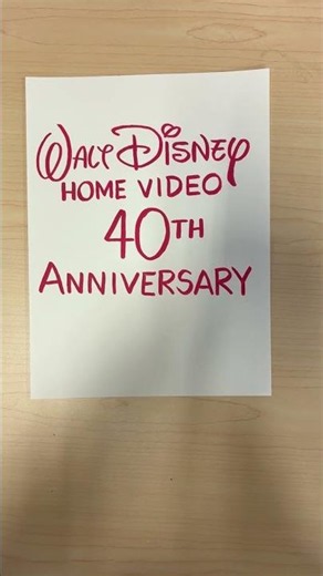 Walt Disney Home Video 40th Anniversary Logo with Acrylic Markers #disneylogo