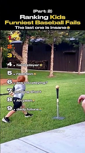 Ranking Kids' Funniest Baseball Fails 😂 (part 2)