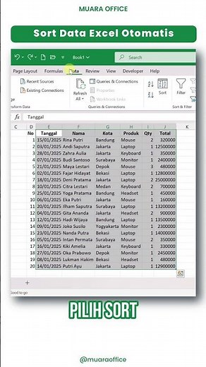 Cara Cepat Urutkan Data Sesuai Tanggal!