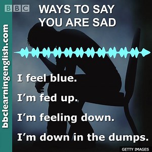 Don't be lost for words.⠀ We give you phrases for when you are feeling sad. 😞⠀ We hope you don't have to use them... #learnenglsh #feelings | BBC Learning English