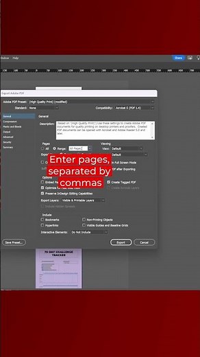 How to Export Selected Pages in Adobe InDesign as PDF