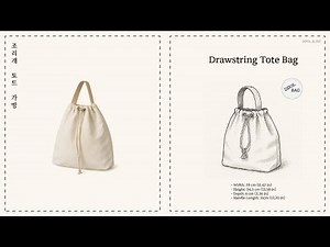 DIY Drawstring Tote Bag tutorial and sewing Pattern(DDOL)