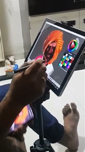 Digital Portrait Art 🎨✨ | Process to Final Look #shorts