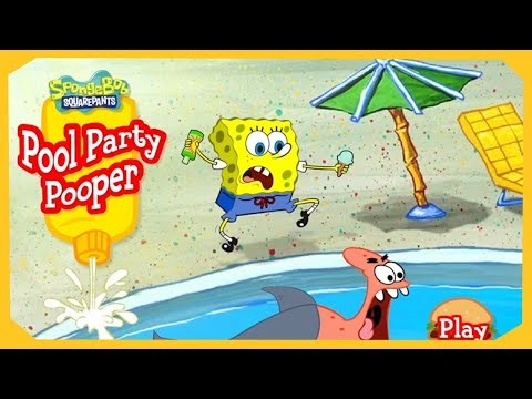 SpongeBob SquarePants: Pool Party Pooper Gameplay (Browser Game)