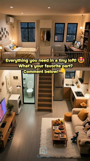 AMAZINGLY Functional Tiny Loft Apartment Tour | Cozy Living with Everything You Need! 🏠✨