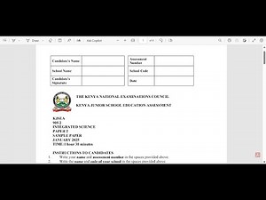 INTEGRATED SCIENCE PAPER 2 (PRACTICAL) - KJSEA 2025 PREPARATIONS.