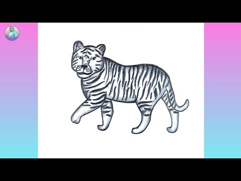 How to draw royal Bengal Tiger || Tiger drawing || Easy drawing tutorial
