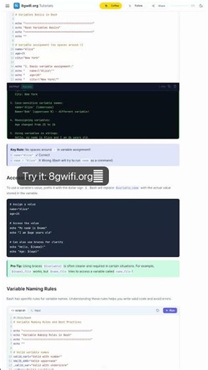 Bash Variables - Assignment, Naming Rules, Accessing Variables — in 30 seconds #Bash #Shell #Linux