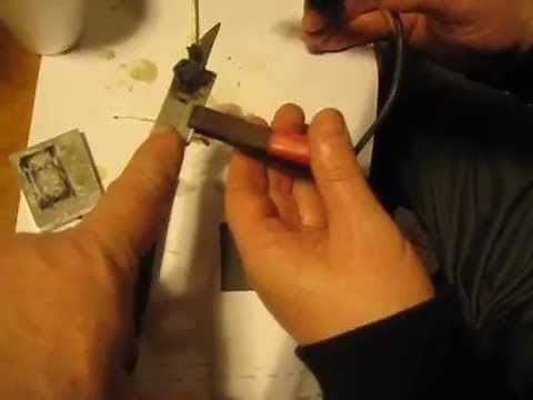 metal etching with salt water and battery charger