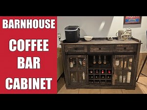 Farmhouse Coffee Bar Cabinet Review & Tutorial