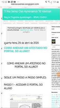 Tutorial Como postar um atestado no portal do aluno