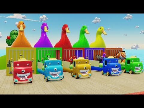 Long Slide Game With Cow Lion Zebra Gorilla Hippopotamus Tiger - 3d Animal Game - Funny 3d Animals