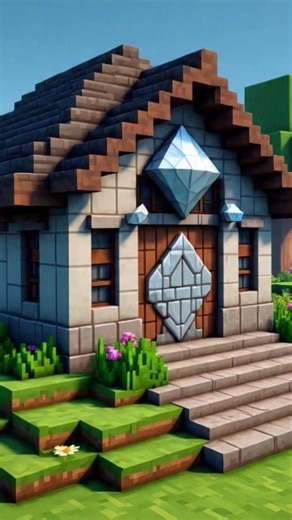 Diamond house #minecraftshorts #minecraft