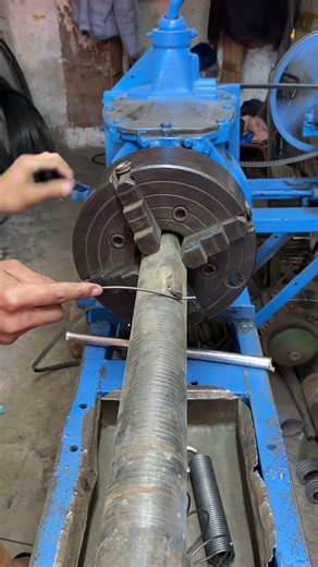 Spring Making Process | Skilled Worker Turns Steel Wire into a Perfect Spring