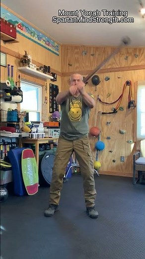 Wooden Mace Shoulder Rotation | Form Over Force | Primal Flow Mace | Mount Yonah Training #shorts