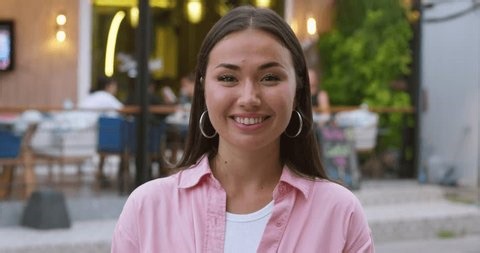 Womans Face Close-up Front View Smile Stock Footage Video (100% Royalty-free) 3428439059 | Shutterstock