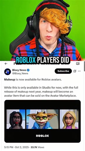 KreekCraft on Instagram: "roblox is adding makeup to roblox avatars"