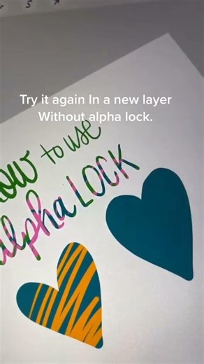 How to use Alpha Lock in Procreate App when on the iPad