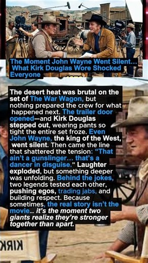 The Moment John Wayne Went Silent… What Kirk Douglas Wore Shocked Everyone 🤯 #shorts