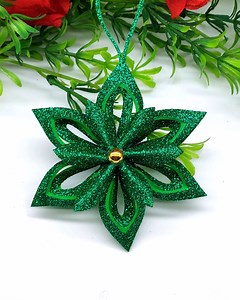 222K views · 4.8K reactions | Most beautiful Christmas star making very easy instruction step by step at home - Christmas tree decorating ideas with eva gliter foam paper ornaments from foamiran #diy #Christmas #ornaments #handmade | Craftsome | Facebook