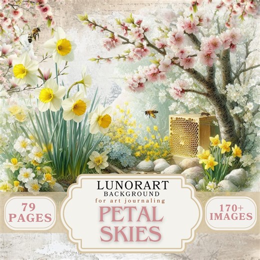 Spring Backgrounds Collage Book JPG Whimsical Nature Ephemera Digital Cut and Collage Pages for Art Journaling Scrapbook Printable Download - Etsy