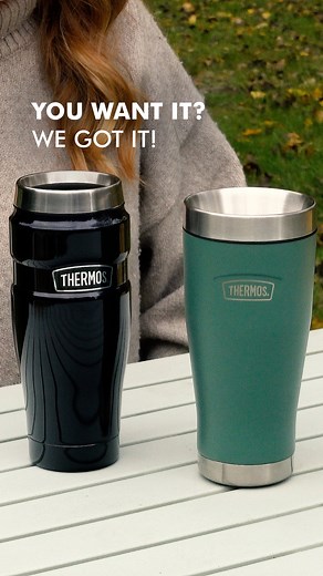 37 reactions | You want it? We got it!  Mit dem THERMOS ICON MUG oder STAINLESS KING MUG ist euer Kaffee immer perfekt temperiert und stylisch griffbereit. ☕ Schnappt Sie euch jetzt ganz easy im neuen THERMOS Online Shop. | Thermos Deutschland | Facebook
