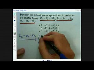 Matrix Row Operations