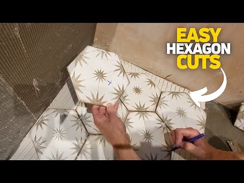 How to EASILY Mark and Cut Hexagon Tiles