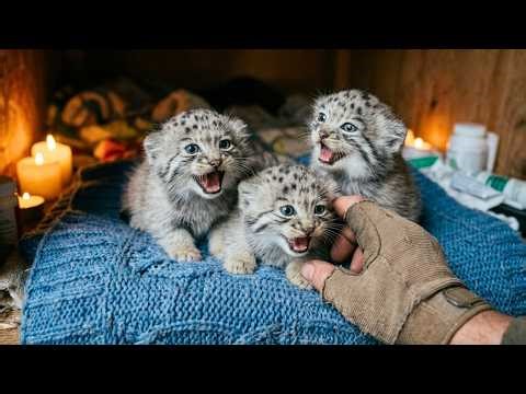 Man Rescued a Wild Pallas's Cat Trapped in Snow — Weeks Later, She Had 3 Kittens