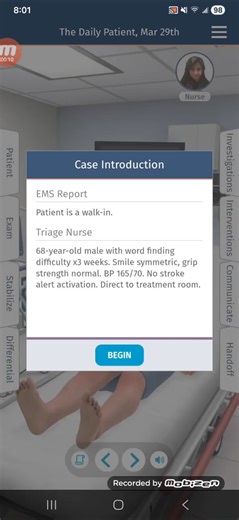 Full Code Medical Simulation : Sunday Patient : Brain Mass