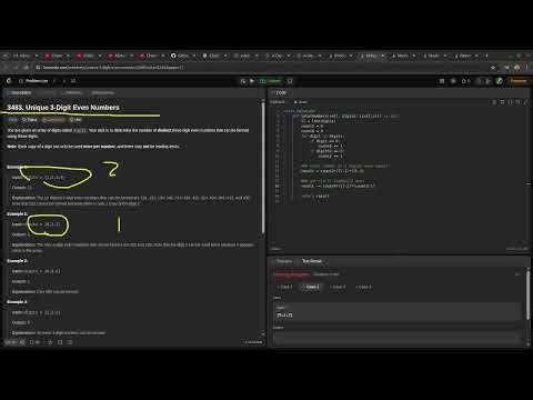 Leetcode easy problem 3483. Unique 3-Digit Even Numbers | devops python practice